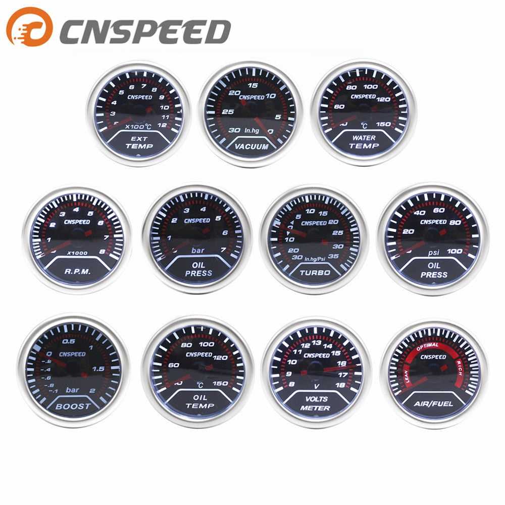 Innovative Performance, CNSPEED 2" 52mm Car boost gauge bar psi Exhaust gas temp water temp oil temp oil press Air fuel gauge voltmeter tachometer