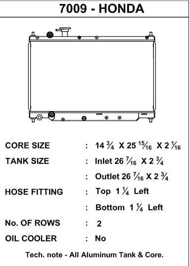 7009 CSF Radiator