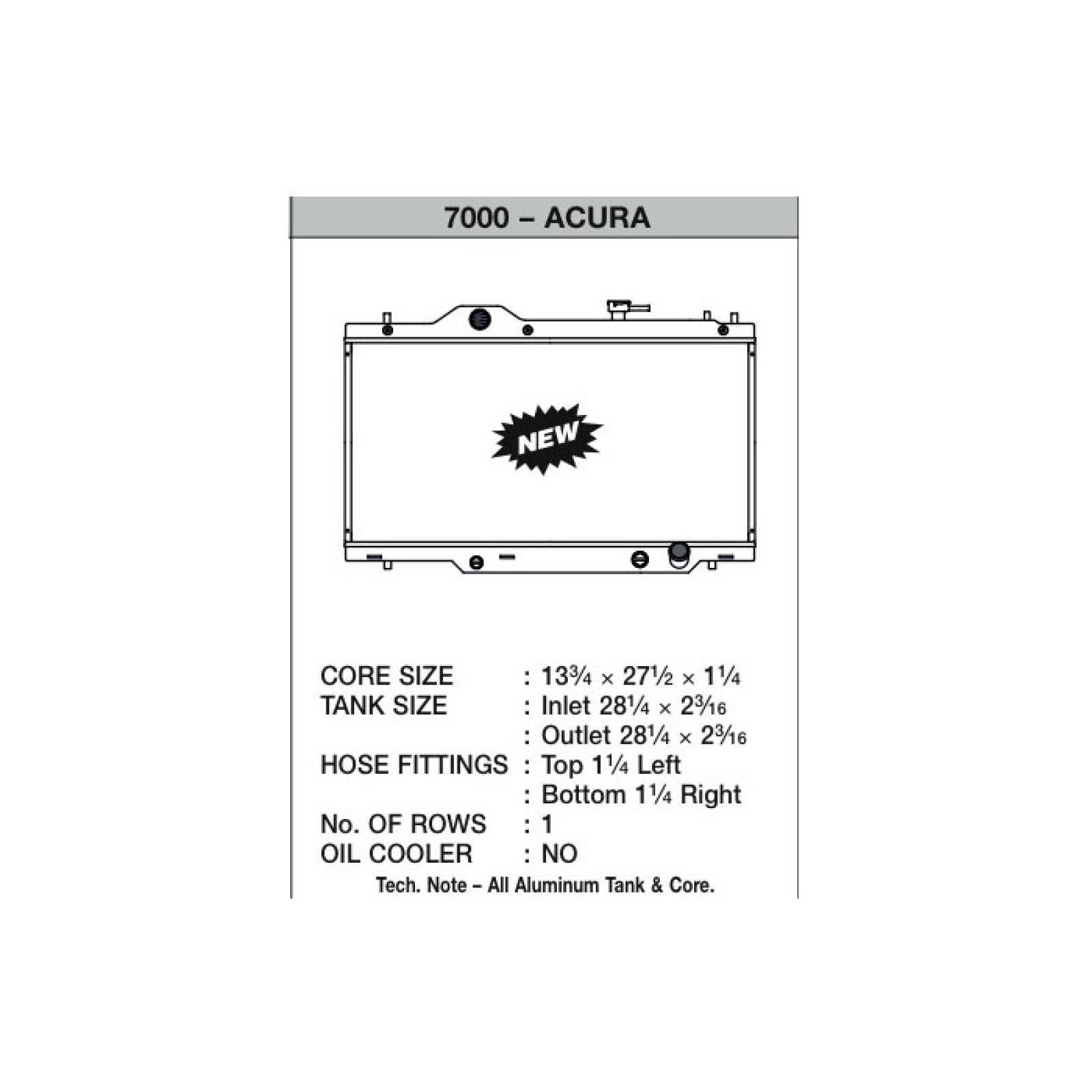 CSF, CSF 02-06 Acura RSX Aluminum Radiator