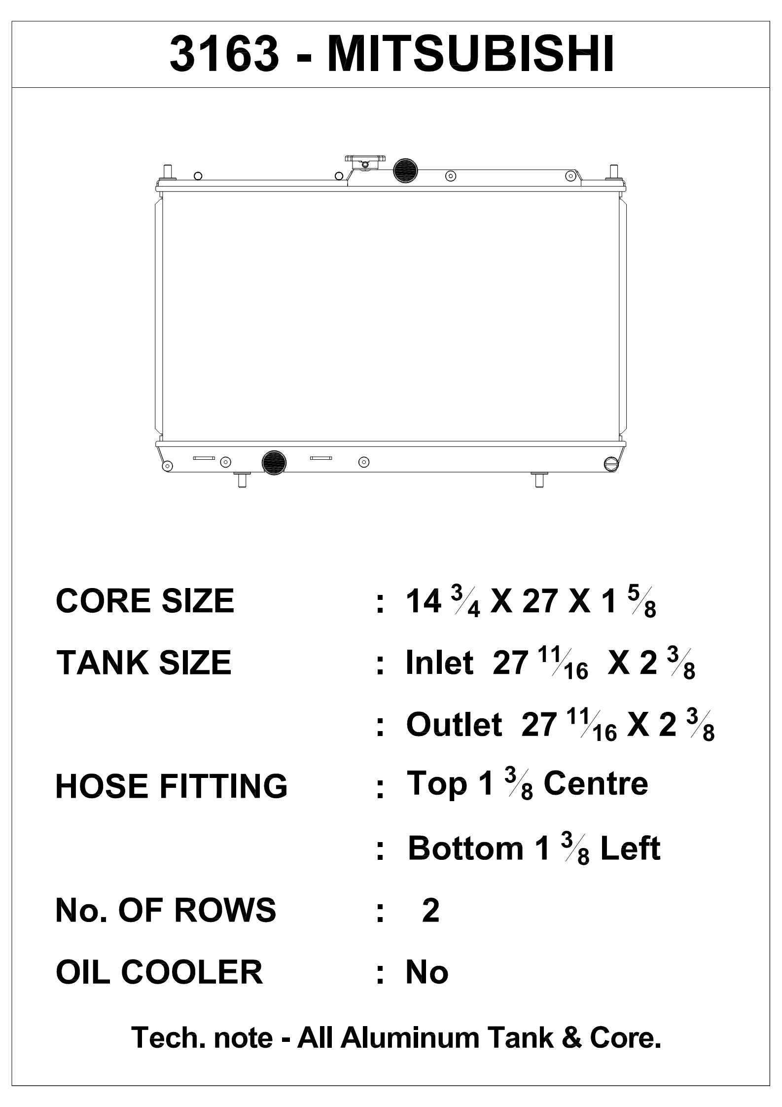 3163 CSF Radiator