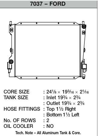 7037 CSF Radiator