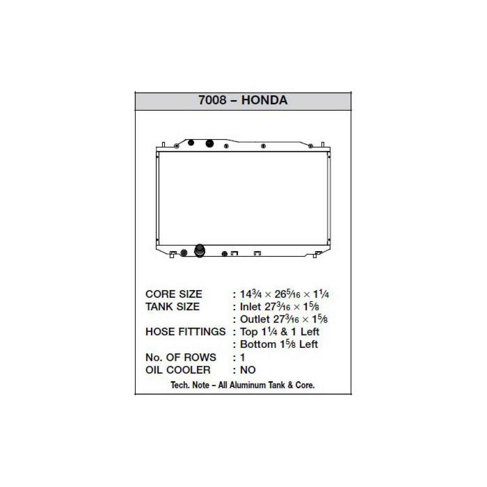 CSF, CSF 06-11 Honda Civic Aluminum Radiator