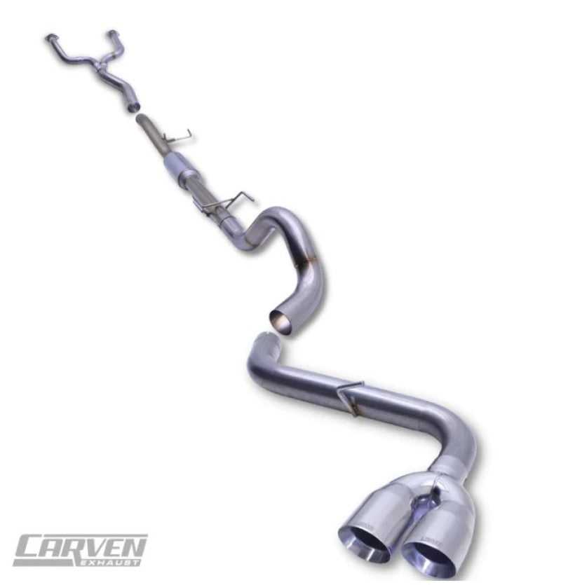 Carven Exhaust, Carven Exhaust CT1008 - Carven 2022+ Toyota Tundra Progressive Series Cat-Back 4in. TipPolished SS