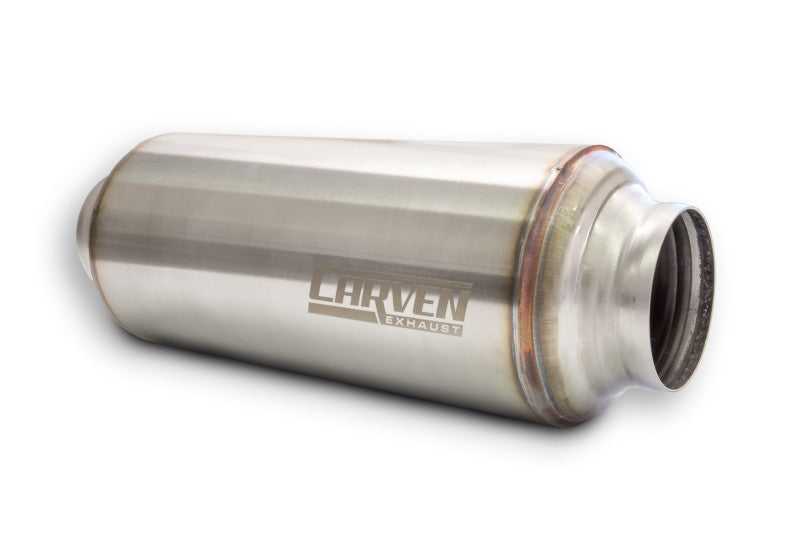 Carven Exhaust, Carven Exhaust CVESTR25 - Carven Universal Carven-TR Performance Muffler 304SS 2.5in. Inlet / 15in. OL / 5in. OD