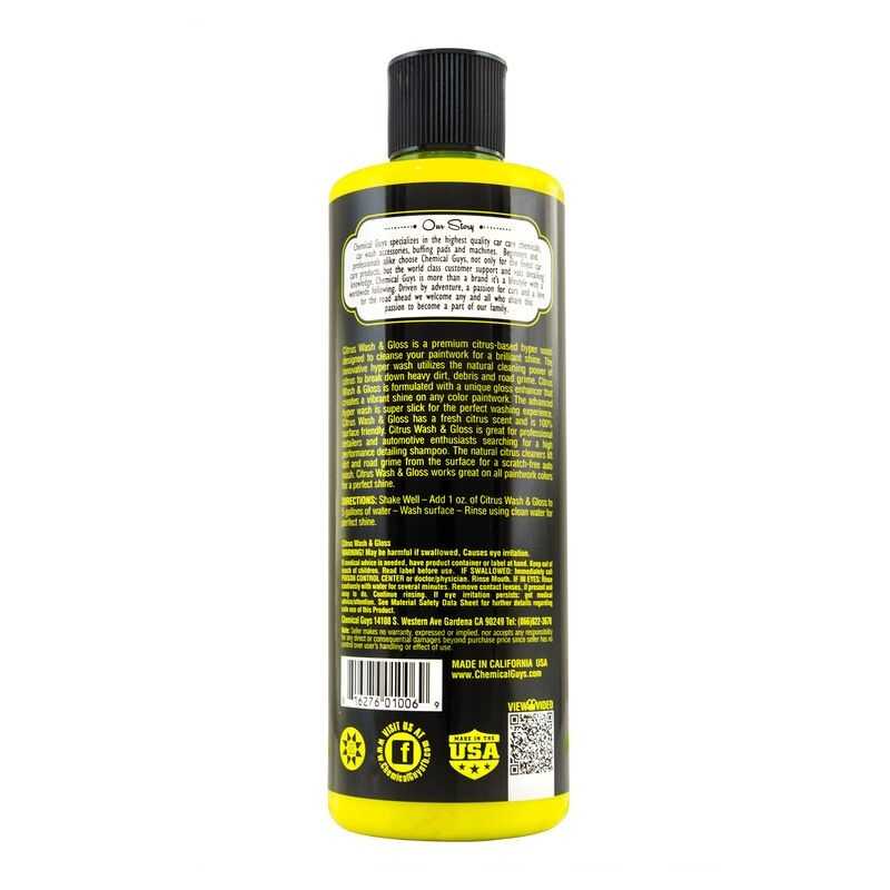 Chemical Guys, Chemical Guys CWS_301_16 - Citrus Wash & Gloss Concentrated Car Wash16oz