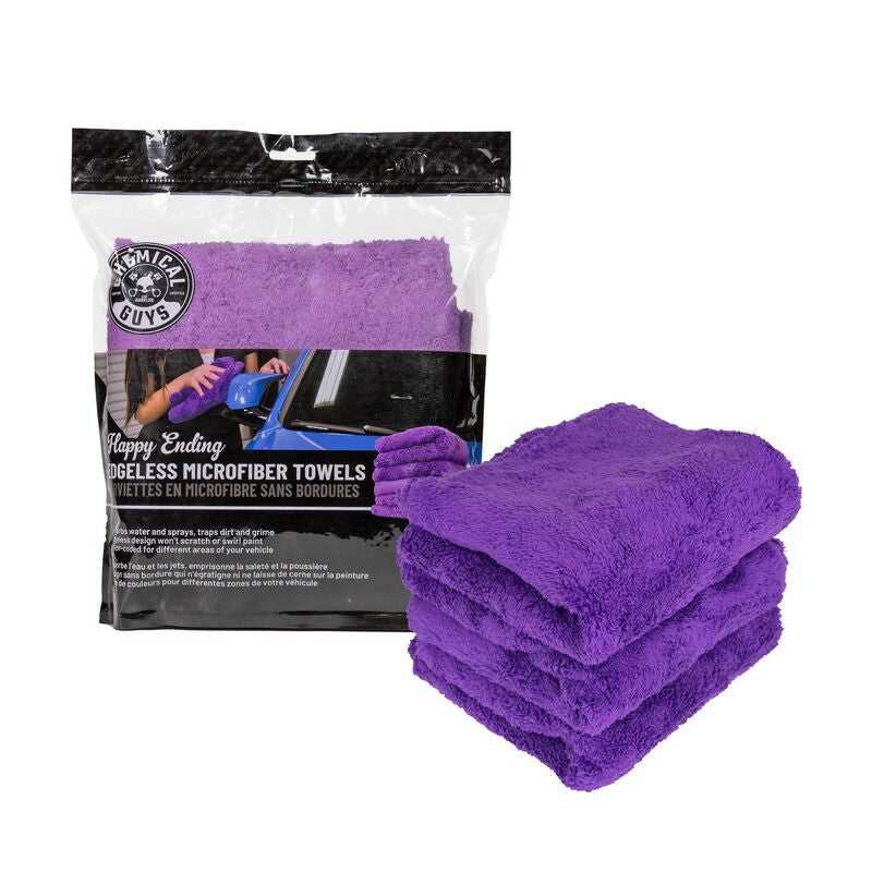 Chemical Guys, Chemical Guys MIC34803 - Ultra Edgeless Microfiber Towel16in x 16inPurple3 Pack