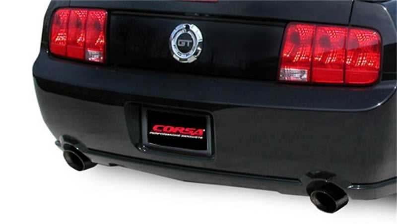 CORSA Performance, Corsa 05-10 Ford Mustang Shelby GT500 5.4L V8 Black Sport Axle-Back Exhaust