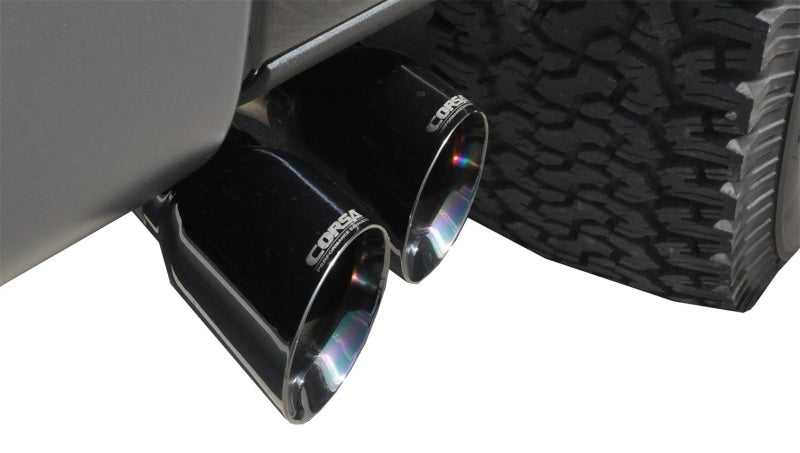 CORSA Performance, Corsa 11-14 Ford F-150 Raptor 6.2L V8 133in Wheelbase Black Xtreme Cat-Back Exhaust