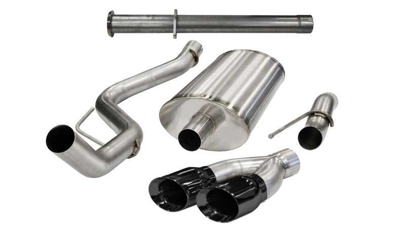 CORSA Performance, Corsa 11-14 Ford F-150 Raptor 6.2L V8 133in Wheelbase Black Xtreme Cat-Back Exhaust