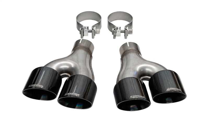 CORSA Performance, Corsa 11-21 Jeep Grand Cherokee Twin 2.5in Inlet / 4in Outlet Black PVD Pro-Series Tip Kit