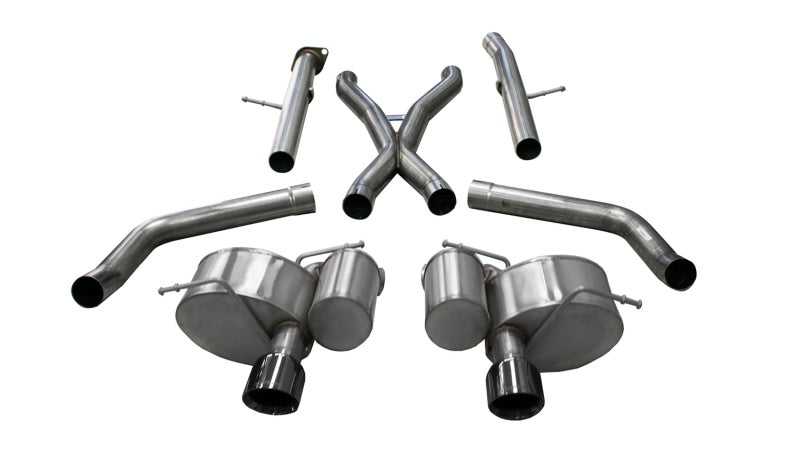 CORSA Performance, Corsa 12-20 Jeep Grand Cherokee SRT 2.75in Dual Rear Xtreme Cat-Back Exhaust - Black PVD Tip Finish