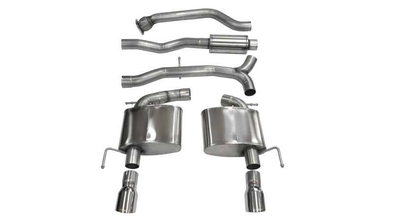 CORSA Performance, Corsa 13-14 Cadillac ATS Sedan 2.0L A/T Polished Sport Dual Rear Cat-Back Exhaust