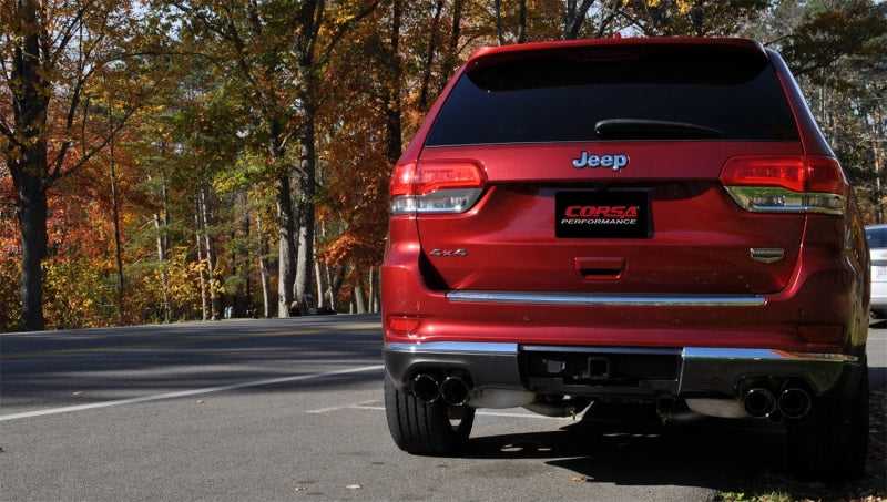 CORSA Performance, Corsa 14-16 Jeep Grand Cherokee Summit Edition Black 2.5in Dual Rear Exit Cat-Back Exhaust