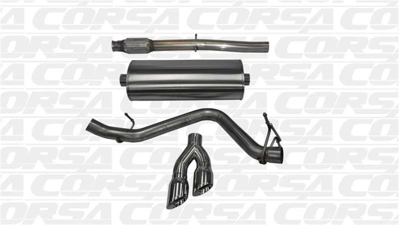 CORSA Performance, Corsa 14 GMC Sierra/Chevy Silv 1500 Crew Cab/Short Bed 5.3L V8 Polished Sport Single Side CB Exhaust