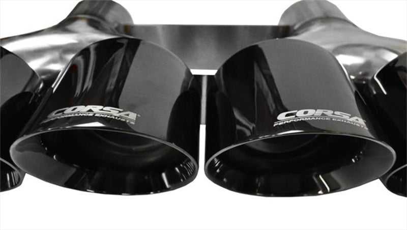 CORSA Performance, Corsa 15-15 Chevrolet Corvette 6.2L V8 Quad 45in Polished Black Pro-Series Tip Kit