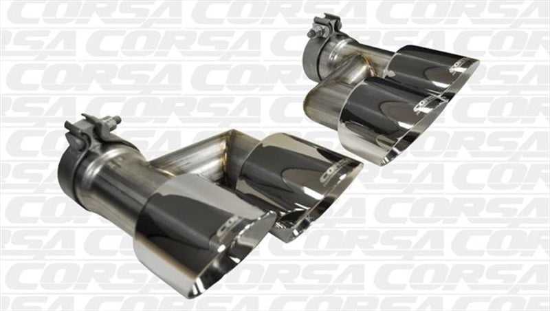 CORSA Performance, Corsa 15-16 Ford Mustang GT 5.0 Polish Quad Tips Kit