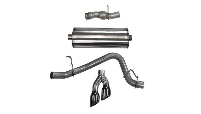 CORSA Performance, Corsa 15-16 GMC Yukon Denali 6.2L V8 Single Side Exit Cat-Back Exhaust w/ Polished Black Tips