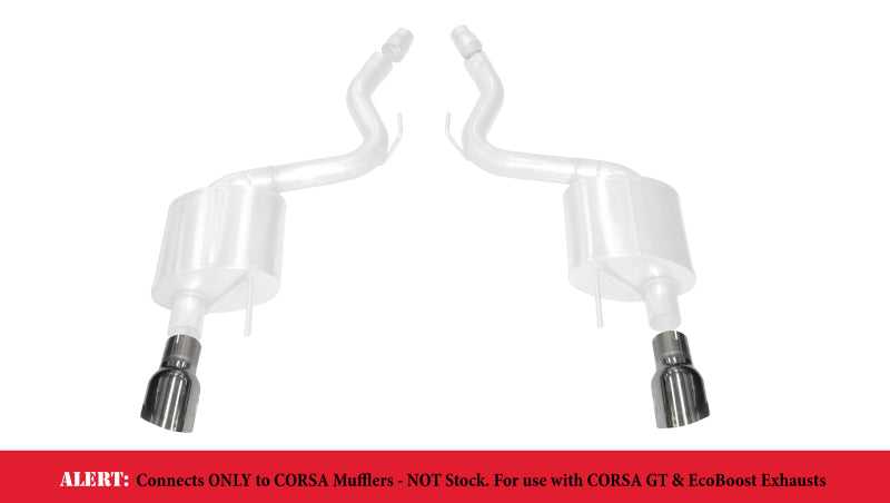 CORSA Performance, Corsa 15-17 Ford Mustang GT 3.0in Inlet / 4.5in Outlet Polished Tip Kit (For Corsa Exhaust Only)