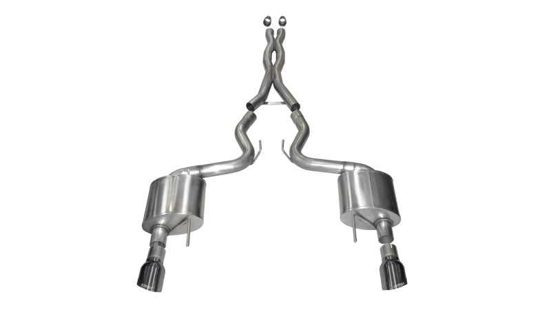 CORSA Performance, Corsa 15-17 Ford Mustang GT Coupe 5.0L 3in Sport Cat-Back Exhaust Dual Rear Exit w/ Gun Metal Tips