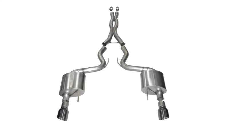 CORSA Performance, Corsa 15-17 Ford Mustang GT Coupe 5.0L 3in Xtreme Cat-Back Exhaust Dual Rear Exit w/ Gun Metal Tips