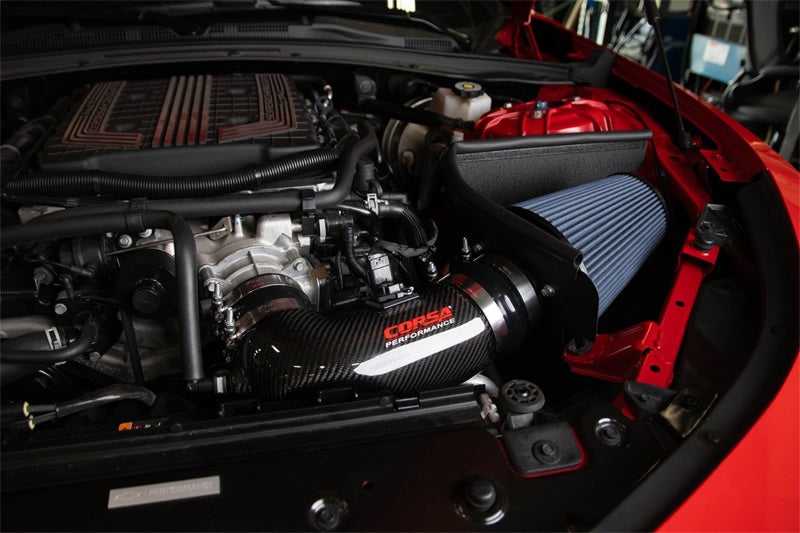 CORSA Performance, Corsa 17-21 Chevrolet Camaro ZL1 Carbon Fiber Air Intake w/ MaxFlow 5 Oil Filtration