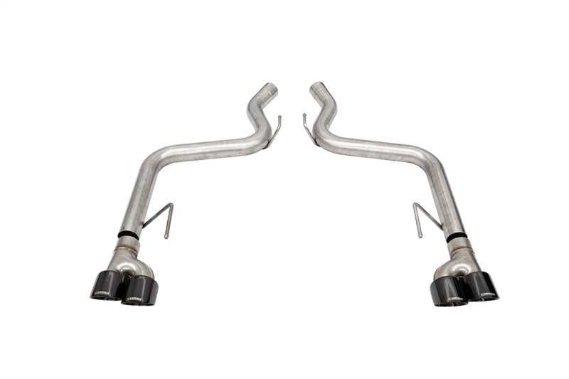 CORSA Performance, Corsa 18-21 Ford Mustang GT Black 3.0in PVD AxleBack Exhaust w/4.0in Quad Pro Tips