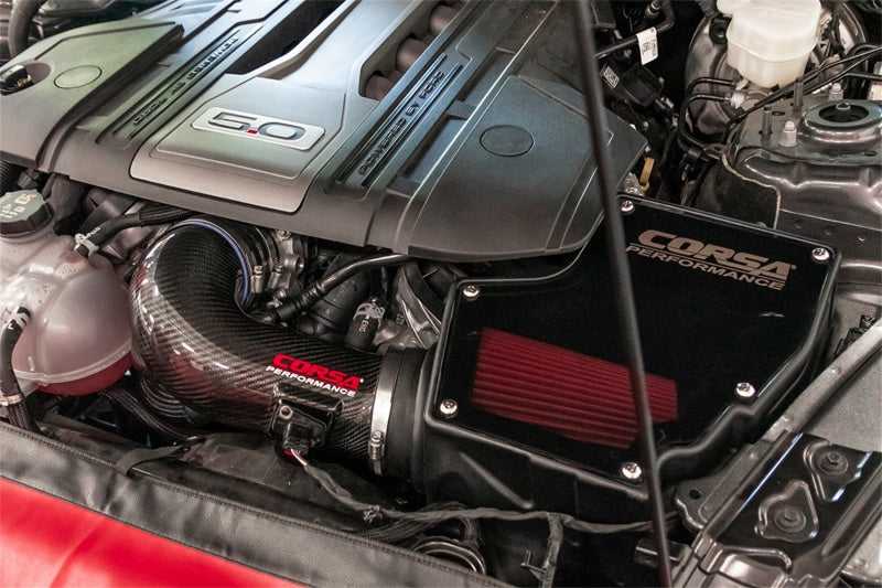 CORSA Performance, Corsa 18-22 Ford Mustang GT 5.0L V8 Carbon Fiber Air Intake w/ DryTech 3D No Oil