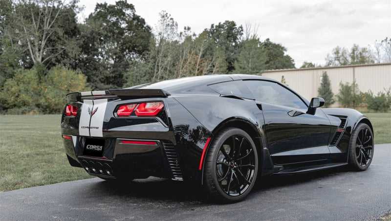 CORSA Performance, Corsa 2014-2019 Chevrolet Corvette C7 Z06 6.2L 2.75in Xtreme Axle-Back w/ Dual NPP & Quad Black Tips