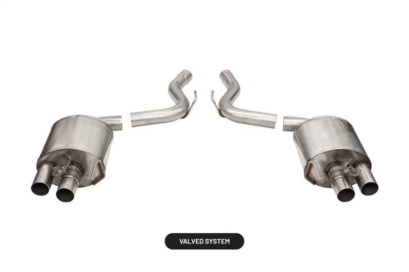 CORSA Performance, Corsa 2015-2020 Ford Mustang GT350/R 5.2L V8 Dual Rear Axle-Back- Stainless Dual Rear Exit