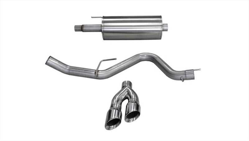 CORSA Performance, Corsa 2015 Ford F-150 5.0L V8 (Super Crew Cab) Polished Sport Single Side Dual 4in Tips CB Exhaust