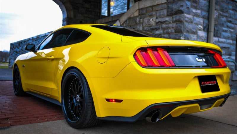 CORSA Performance, Corsa 2015 Ford Mustang GT 5.0 3in Axle Back Exhaust, Black Dual 4.5in Tip *Sport*