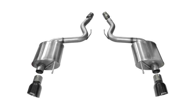 CORSA Performance, Corsa 2015 Ford Mustang GT 5.0 3in Axle Back Exhaust Black Dual Tips (Touring)