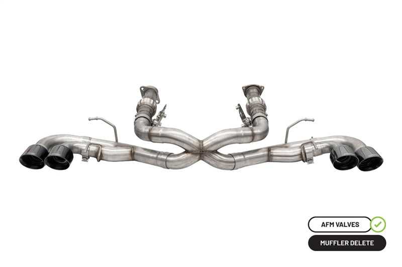 CORSA Performance, Corsa 2020 Corvette C8 3in Xtreme Cat-Back Exhaust 4.5in Blk Quad Tips - Integrates stock AFM Valve