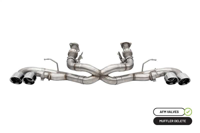 CORSA Performance, Corsa 2020 Corvette C8 3in Xtreme Cat-Back Exhaust 4.5in Pol Quad Tips - Integrates stock AFM Valve