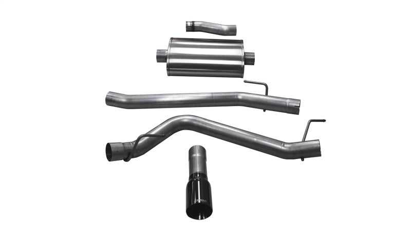 CORSA Performance, Corsa 2020 Jeep Gladiator JT 3.6L, Single Side Exit Cat-Back Exhaust System w/ Single 4in Black Tip