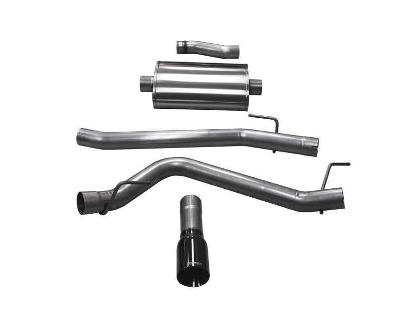 CORSA Performance, Corsa 2020 Jeep Gladiator JT 3.6L, Single Side Exit Cat-Back Exhaust System w/ Single 4in Black Tip