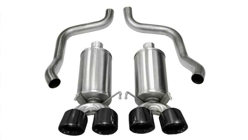 CORSA Performance, Corsa Black Xtreme Axle-Back Exhaust w/Dual Black 3.5in Tips 09-13 Chevrolet Corvette C6 6.2L V8