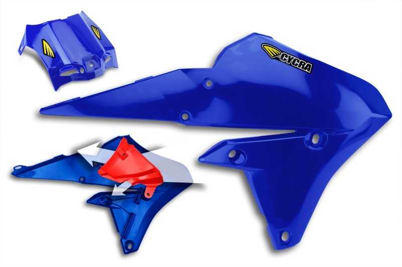 Cycra, Cycra 15-19 Yamaha WR250F Powerflow Radiator Shrouds OEM Blue