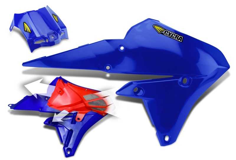 Cycra, Cycra 15-19 Yamaha WR250F Powerflow Radiator Shrouds OEM Blue