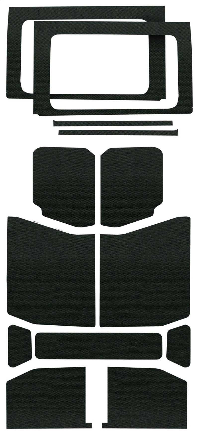 DEI, DEI 18-23 Jeep Wrangler JL 4-Door Boom Mat Complete Headliner Kit - 13 Piece - Black