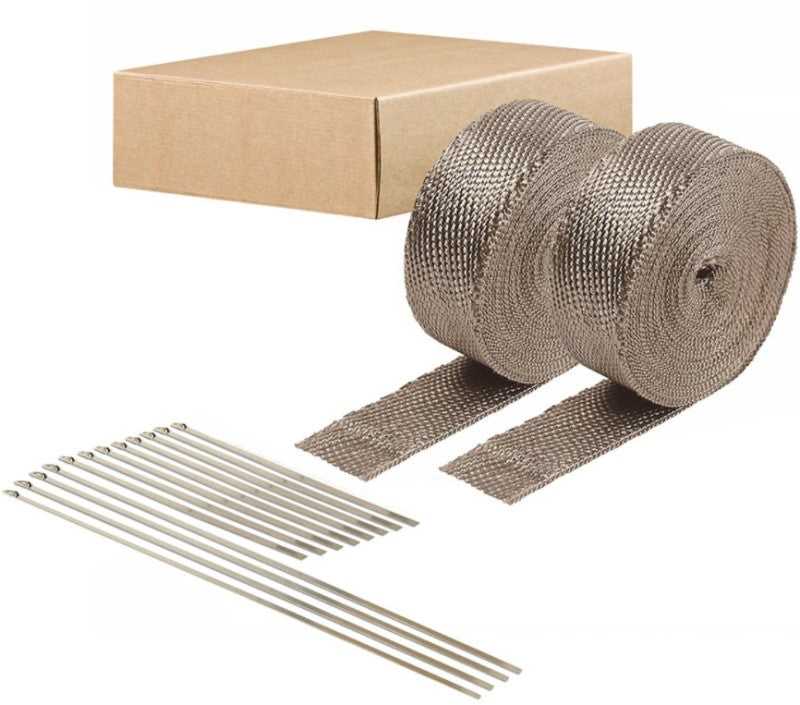 DEI, DEI 95127 - Exhaust Wrap & Combo Tie Kit 2in x 50ft 2PK Titanium