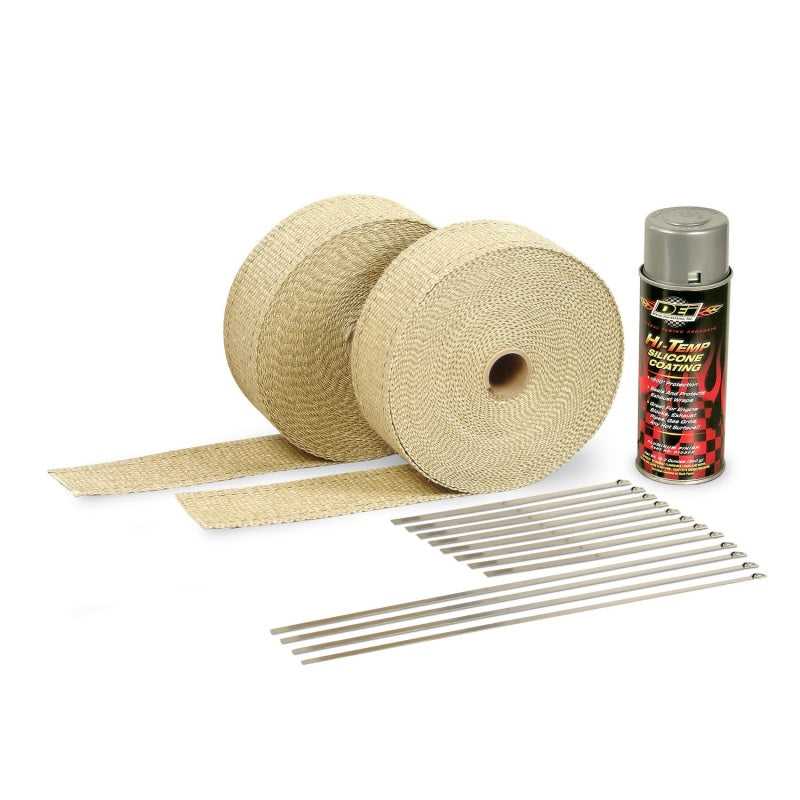 DEI, DEI Exhaust Wrap Kit - Tan Wrap & Aluminum HT Silicone Coating