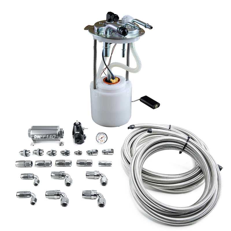 DeatschWerks, DeatschWerks 05-19 Yukon/Tahoe/Suburban DW400 Pump Module and Return SS CPE Plumbing Kit