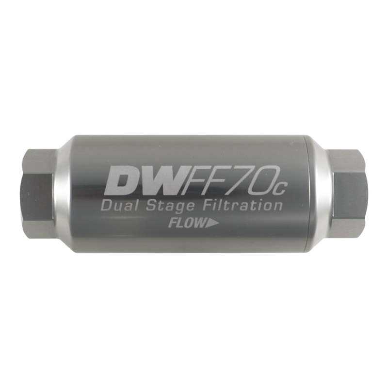 DeatschWerks, DeatschWerks 10AN Female 10 Micron 70mm Compact In-Line Fuel Filter Kit