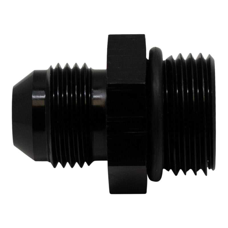 DeatschWerks, DeatschWerks 6-02-0406-B FITS 10AN ORB Male to 8AN Male Flare Adapter (Incl O-Ring)Anodized Matte Black