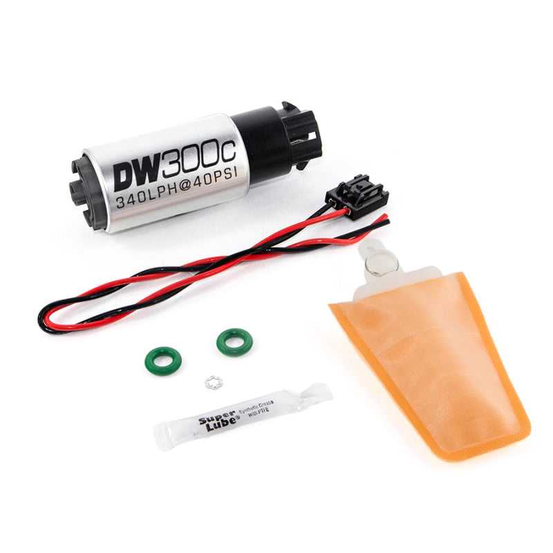 DeatschWerks, DeatschWerks 9-309-1006 - 340lph DW300C Compact Fuel Pump w/ 04+ Lotus Elise/Exige Set Up Kit (w/ Mounting Clips)