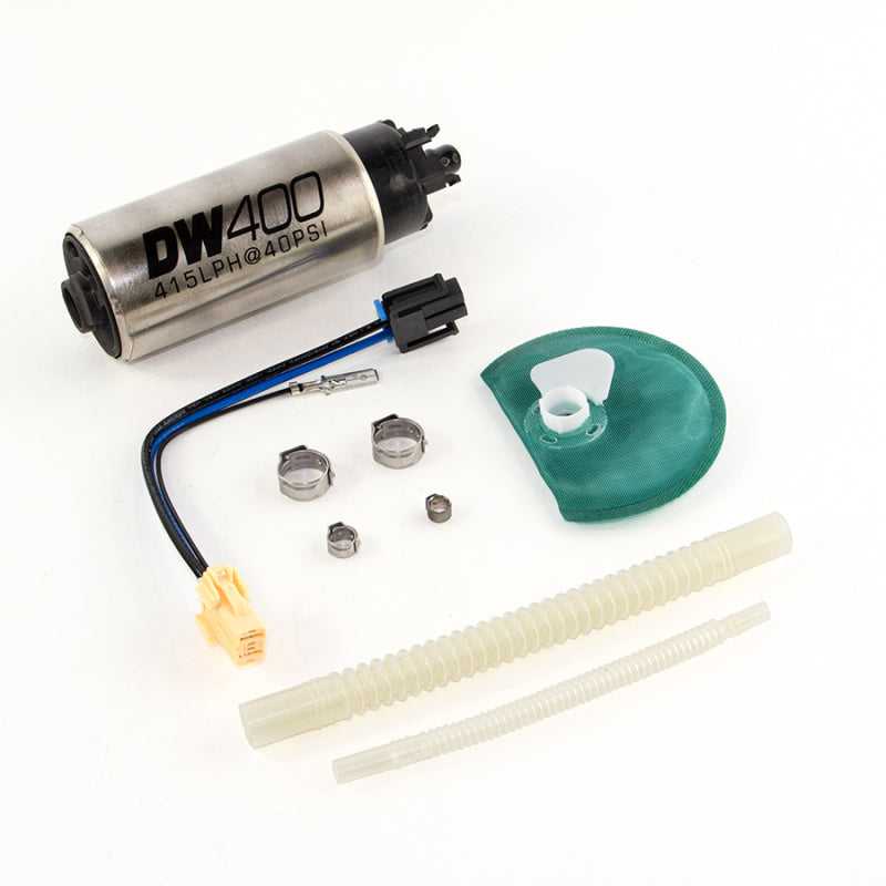 DeatschWerks, DeatschWerks 9-403-1047 - 415LPH DW400 Fuel Pump w/9-1047 Install Kit 15-17 Ford Mustang V6/GT w/ 1/8in Venturi