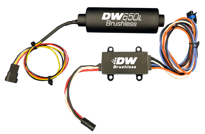 DeatschWerks, DeatschWerks 9-650-C105 - DW650iL Series 650LPH In-Line External Fuel Pump w/ Single/Dual-Speed Controller