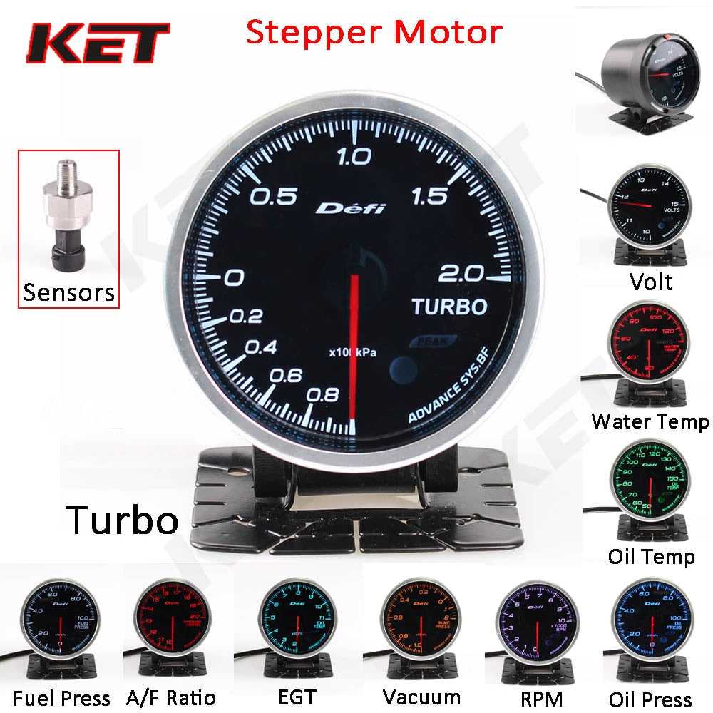 Innovative Performance, Defi Advance BF 2.5inch 60mm 7 Colors Boost Turbo Auto Gauge Turbo Water Temp Oil Temp Boost Oil Press  with Electronic Sensor