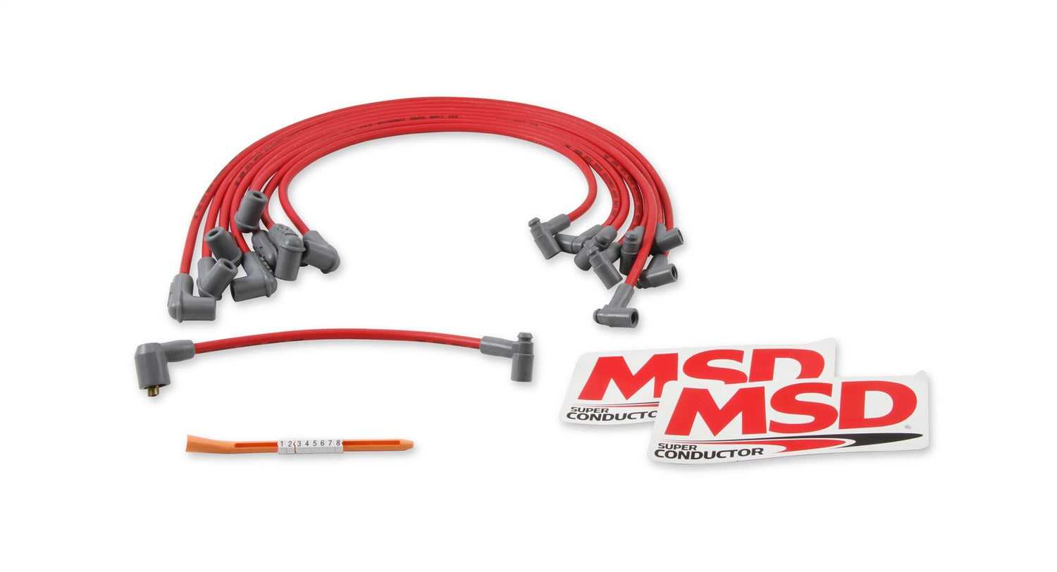 MSD, MSD 35599  -  8.5MM Spark Plug Wire Set - Red